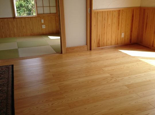 自然素材の床